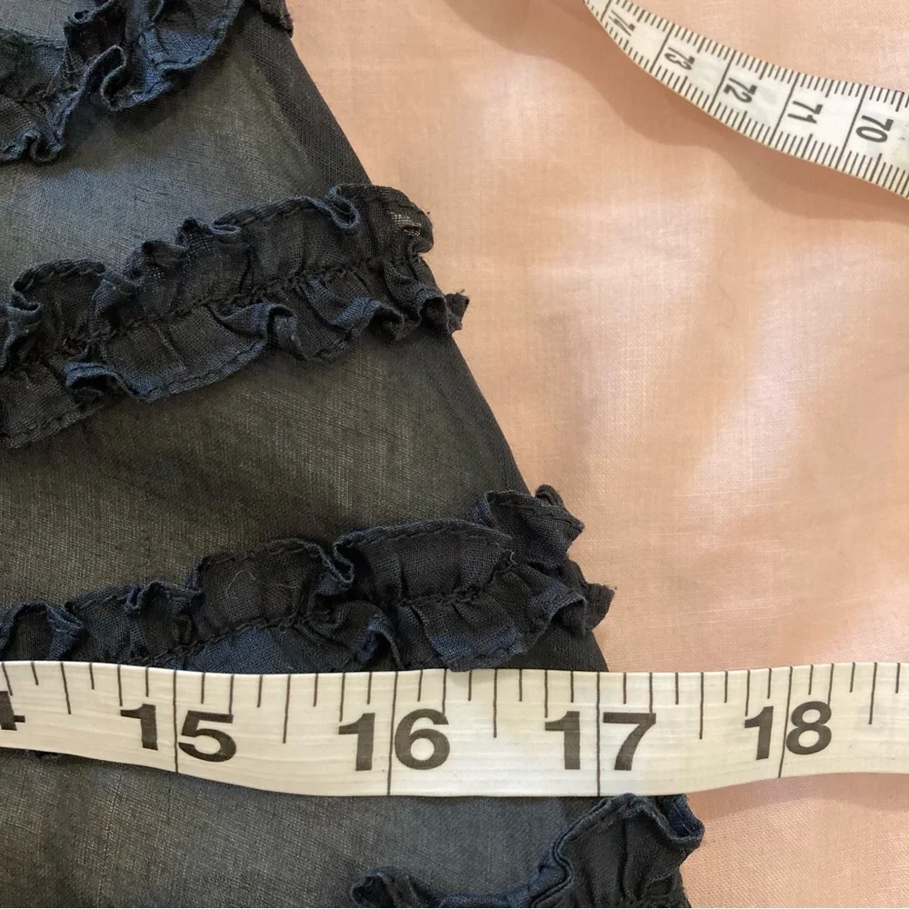 Anthropologie Odille black dress tiered ruffles whimsigoth special occasion - Picture 10 of 15